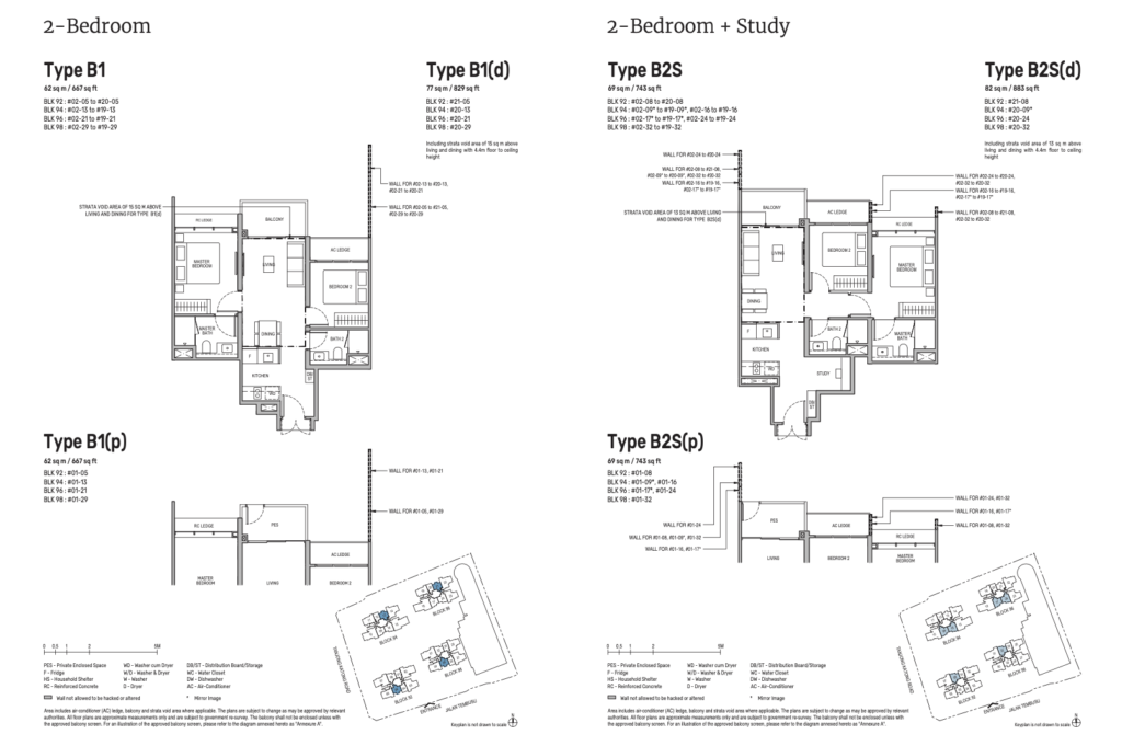 Tembusu Grand - 2 Bedroom and 2 Bedroom + Study